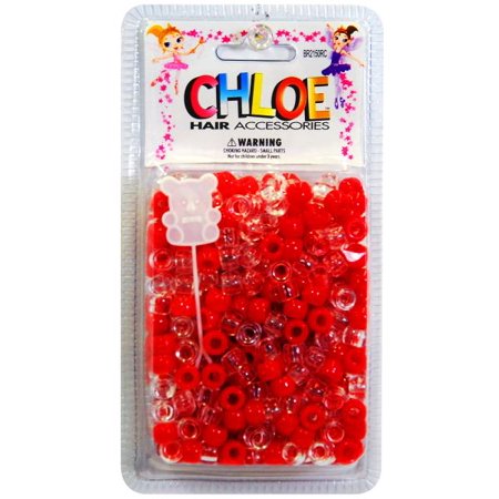 Chloe Beads Red & Clear 500PC W/ Beader