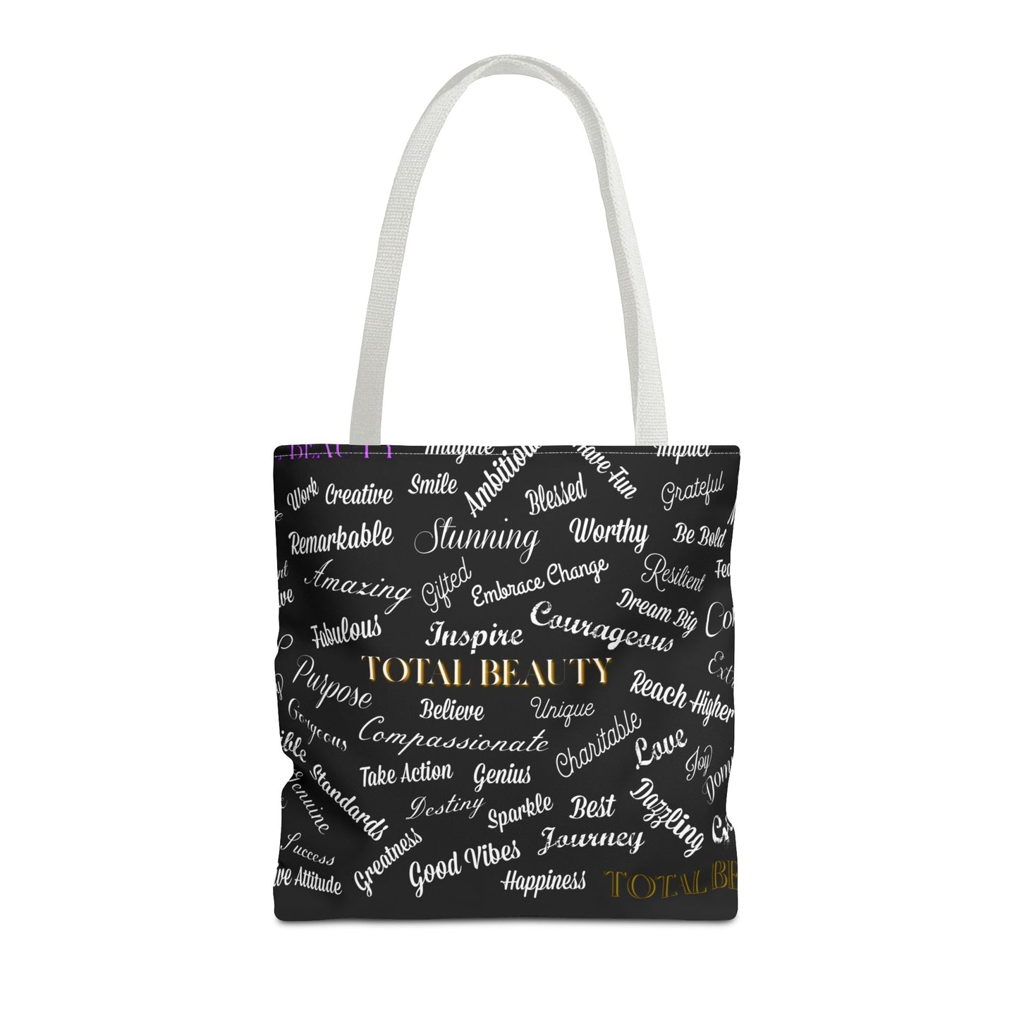 Inspirational Tote Bag - Total Beauty Motivational AOP