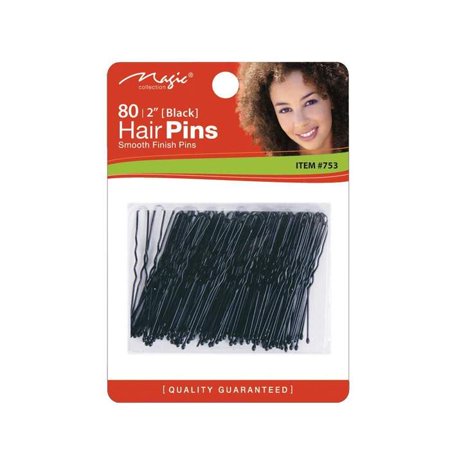 Ball Tip Hair Pins 2" - Black, 80 Pins