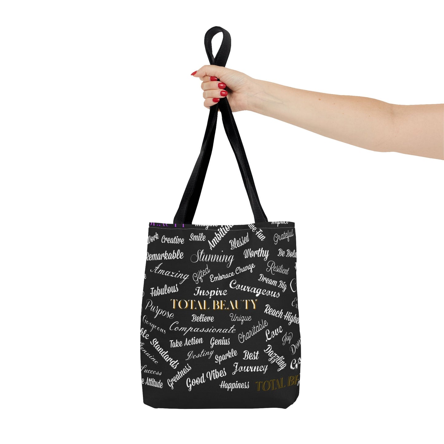 Inspirational Tote Bag - Total Beauty Motivational AOP