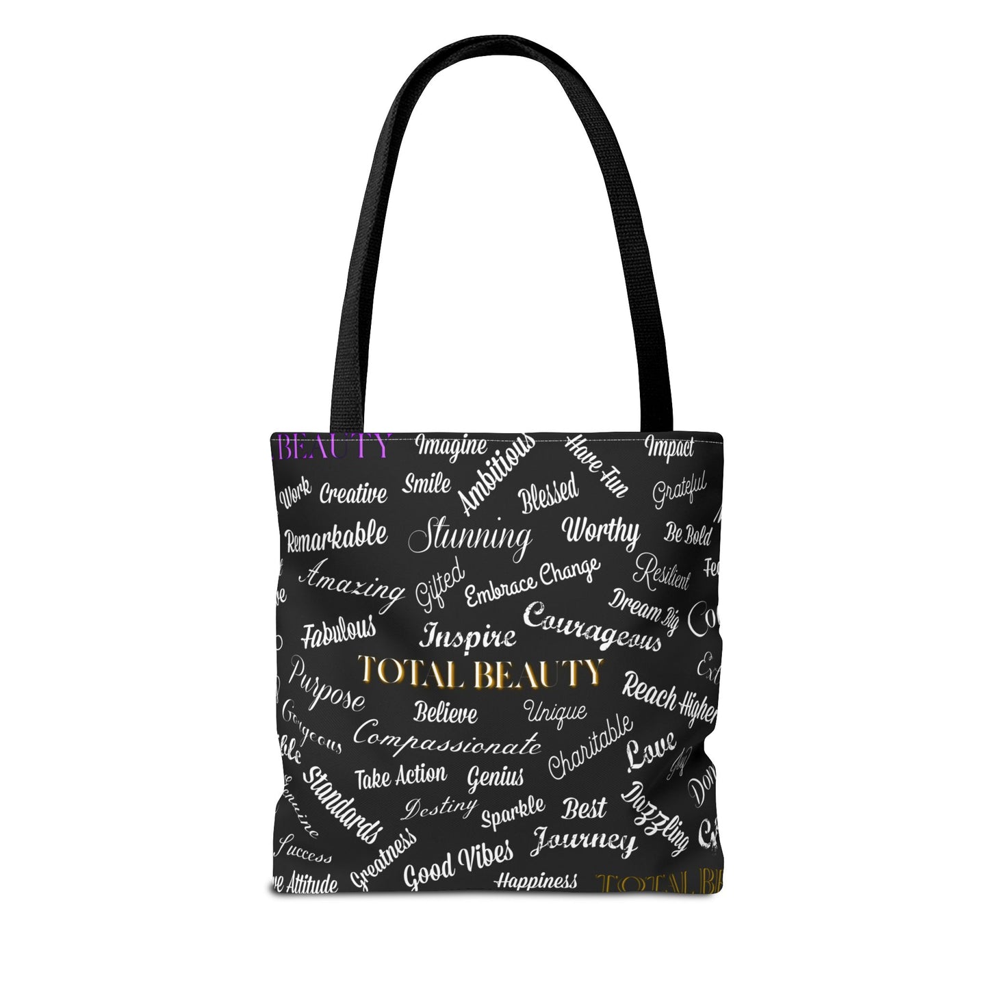Inspirational Tote Bag - Total Beauty Motivational AOP