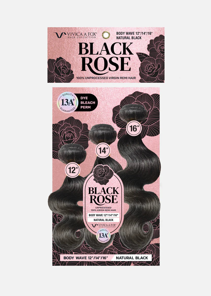 Black Rose Body Wave 13A+ 3-Bundle Pack - Natural Black