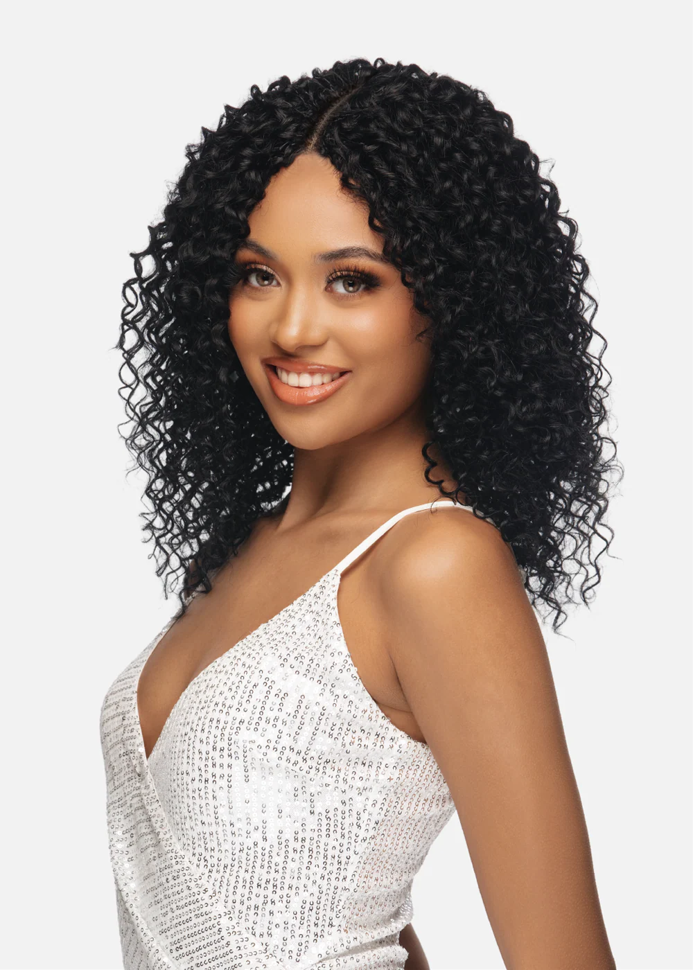 Black Rose Human Hair Crochet Extension 18" - Water Wave, Natural Black