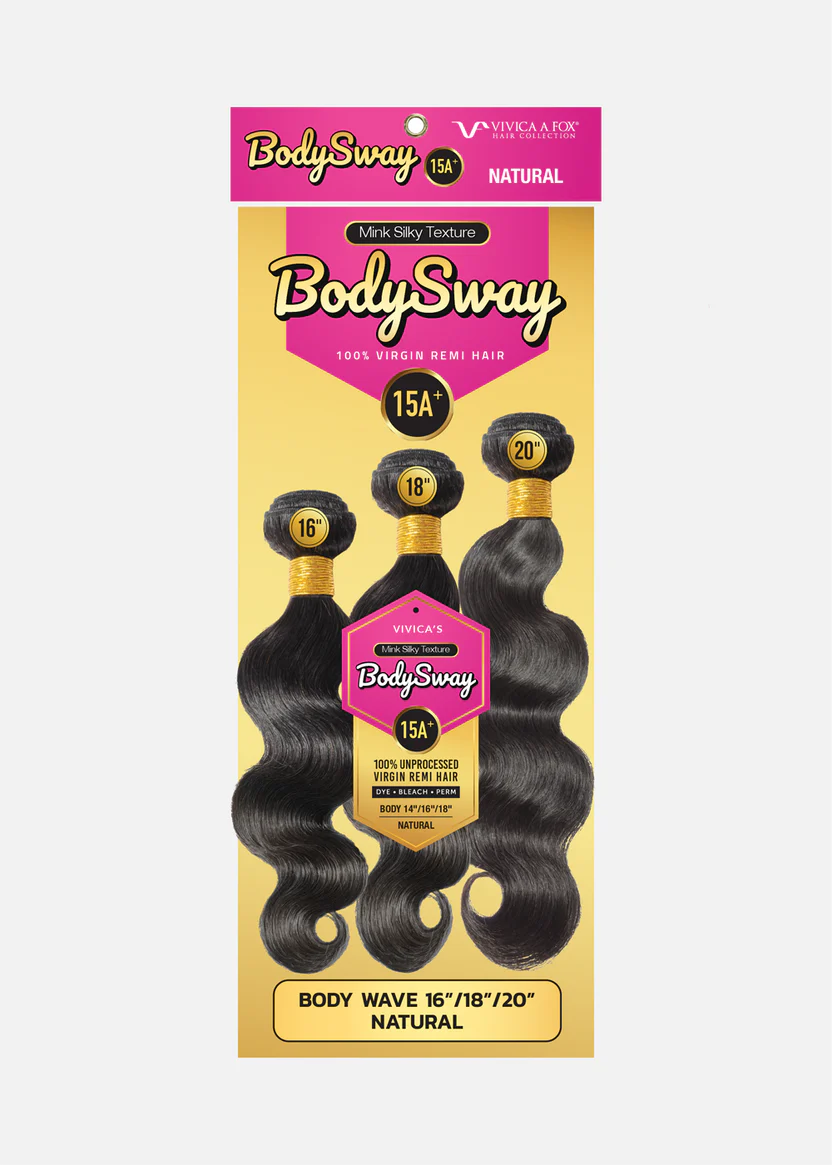 Body Sway Body Wave 15A+ 3-Bundle Pack - Natural Color