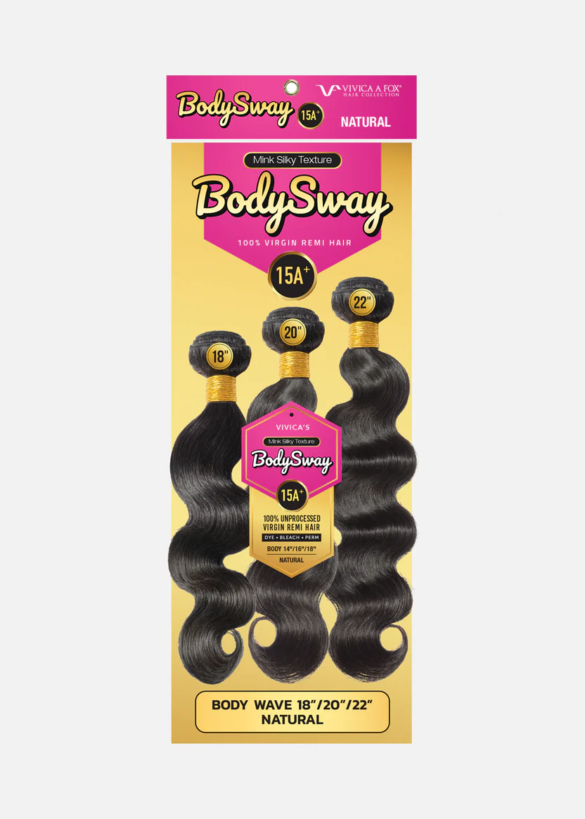 Body Sway Body Wave 15A+ 3-Bundle Pack - Natural Color