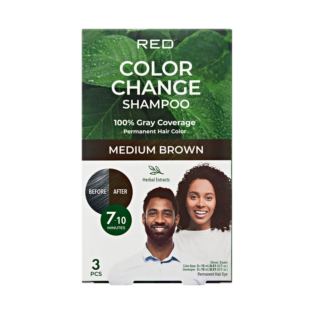 Quick Cover Natural Herbal Color Change Shampoo Rinse 3 pcs/pk