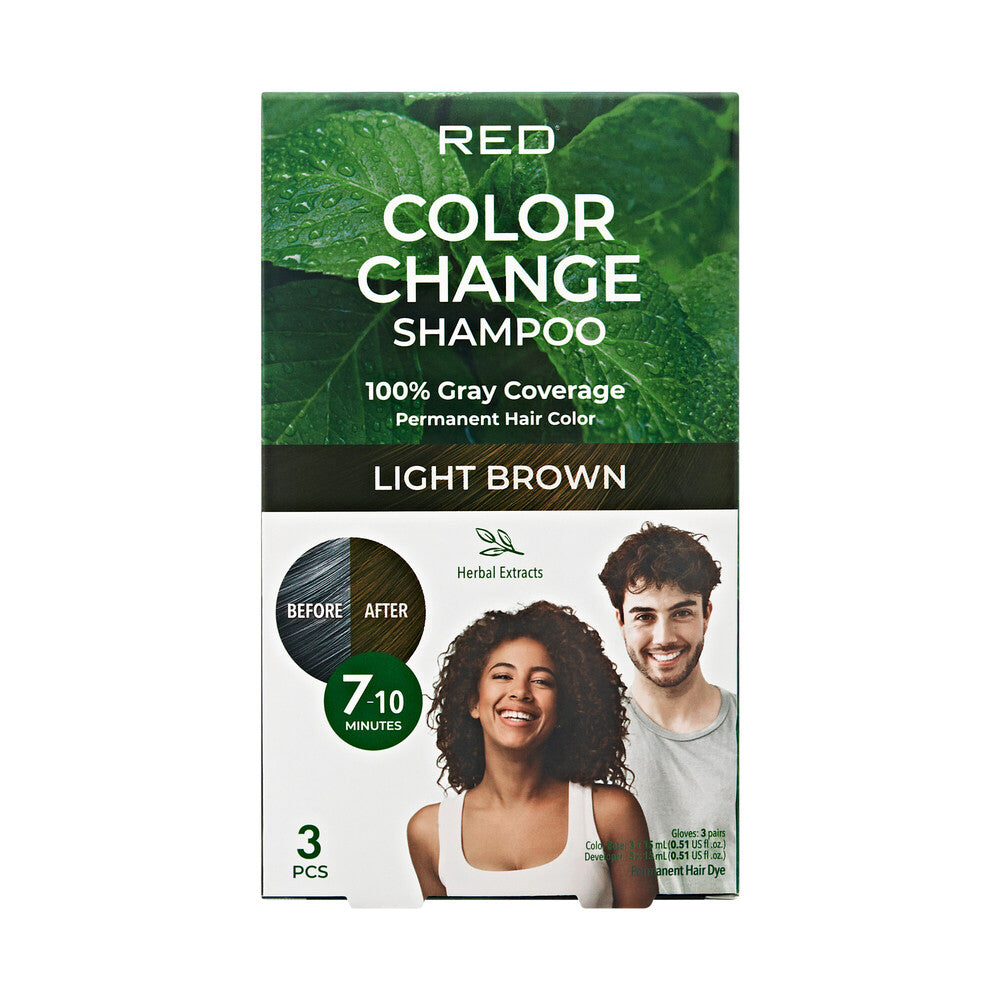 Quick Cover Natural Herbal Color Change Shampoo Rinse 3 pcs/pk