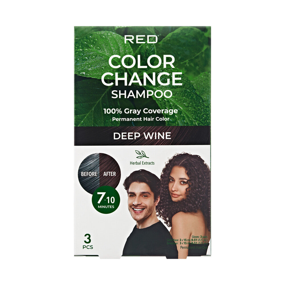 Quick Cover Natural Herbal Color Change Shampoo Rinse 3 pcs/pk