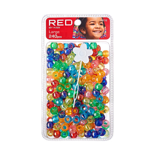 RED by Kiss Large Hair Beads- 240 Pcs. (Color Assorted)