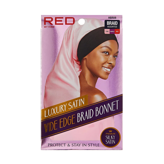 Wide Edge Silky Satin Braid Bonnet - Assorted Colors