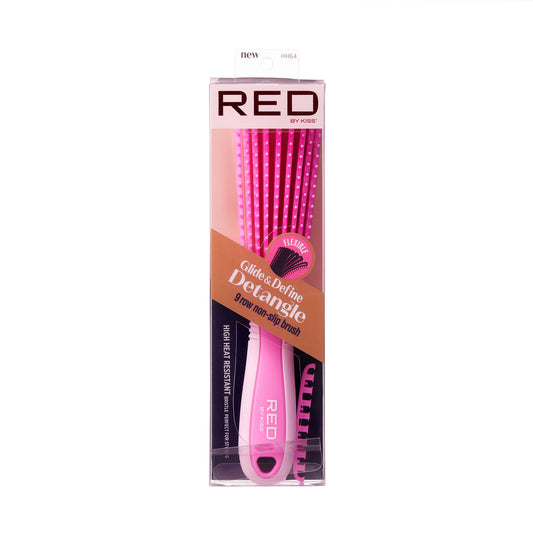 RED by Kiss Glide & Define Detangle Brush - Pink
