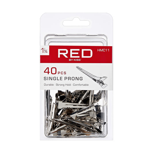 RED Single Prong Clips 40pcs - 1 3/4"