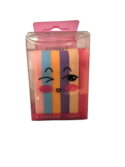 Powder Puff Makeup Sponges (6 pcs/pk) Multi-Colored