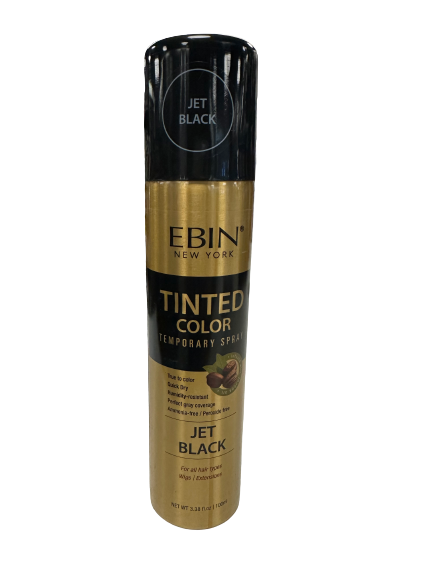 Ebin Tinted Color Temporary Spray 3.38 oz. - Natural Black or Jet Black