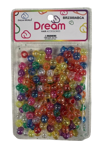 Dream World Colorful Transparent Assorted Beads 12mm 200pc