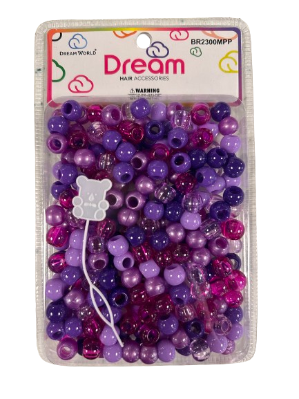 Dream World Mixed Purple Beads 12mm - 200 Pieces