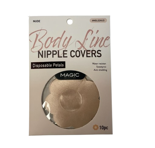 Magic Body Line Nipple Covers Disposable Petals - Nude, 10pc