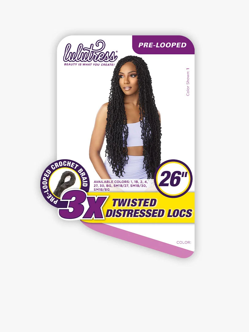 3X Twisted Distressed Locs 26"