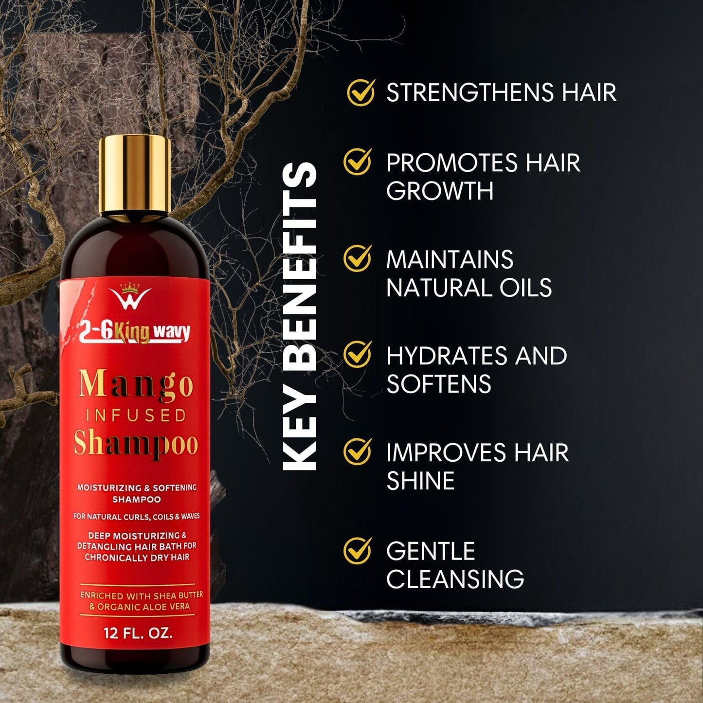Infused Mango Shampoo 12 FL OZ Premium Quality