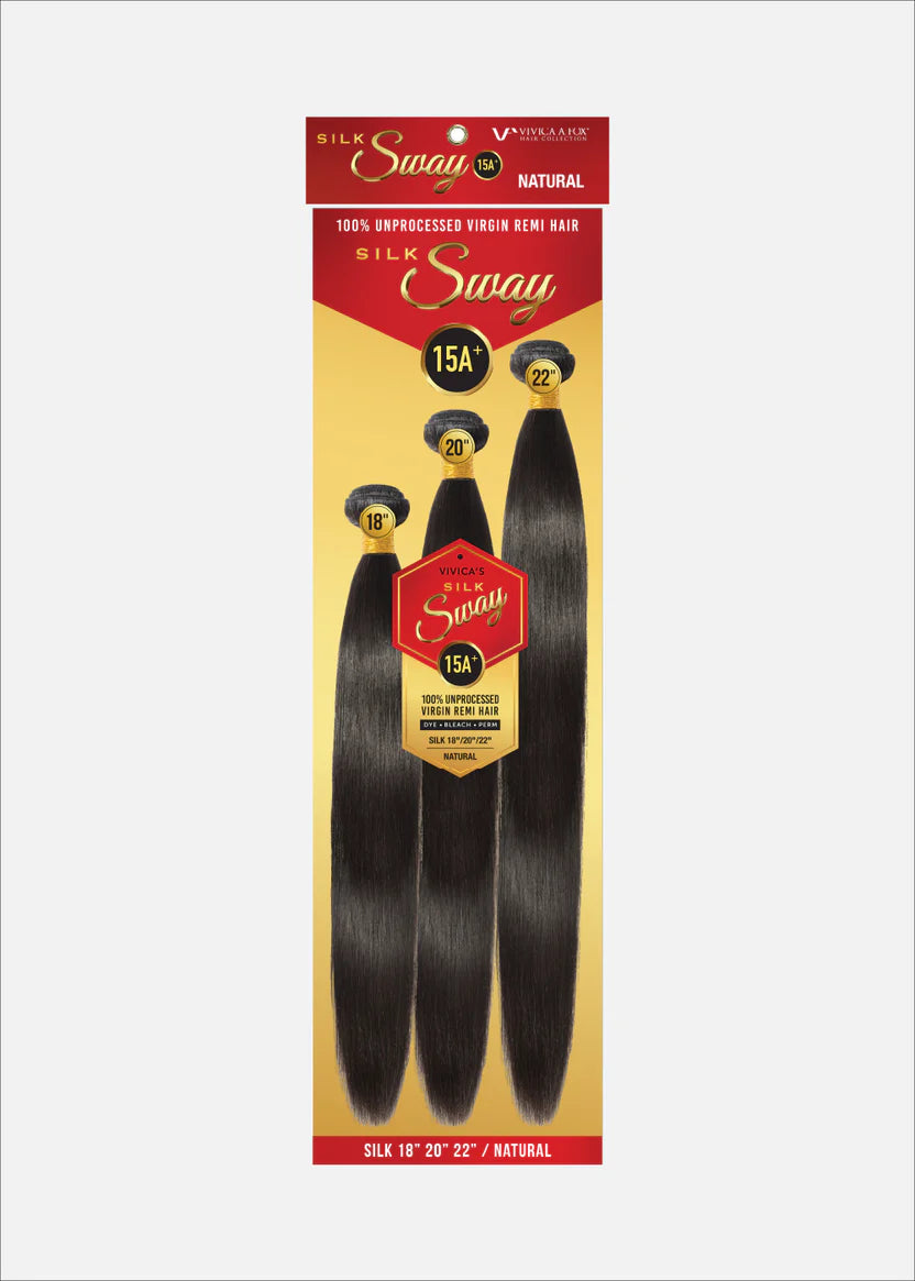 Silky Sway Silky Straight 15A+ 3-Bundle Pack - Natural Color
