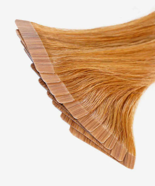 Tape-In Indian Remy Hair - Straight, Golden Brown