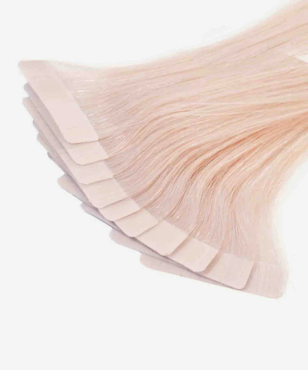 Tape-In Indian Remy Hair - Straight, Ice Blonde