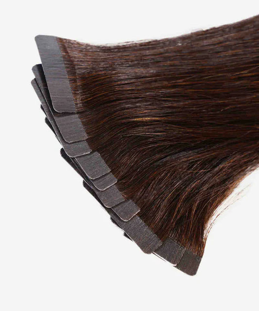 Tape-In Indian Remy Hair - Straight, Natural Black