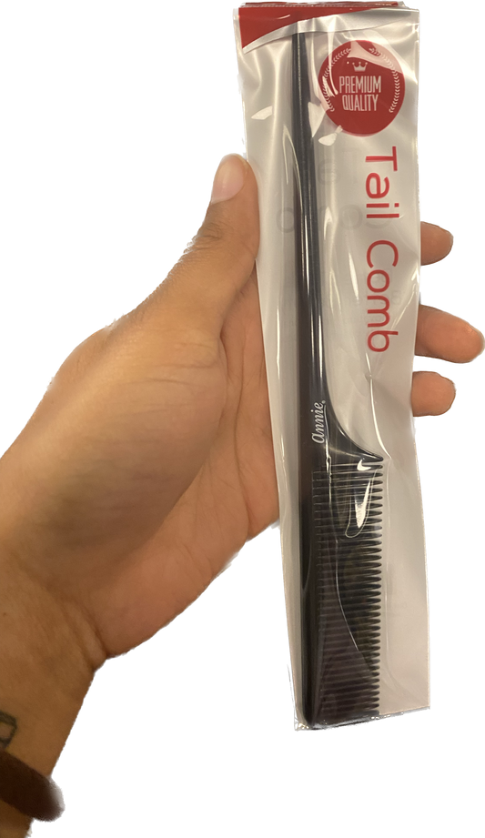 Annie Professional Thick Rat Tail Comb - Black