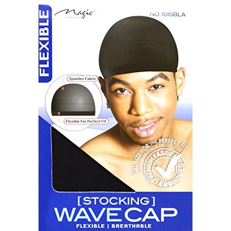 Magic Stocking Wave Cap 2pc/pk - Black