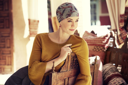 Christine Headwear Yoga Turban Printed 2000 Golden Sunlit