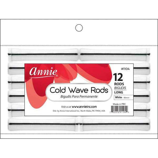 Annie Cold Wave Rod Long 12 Count - White