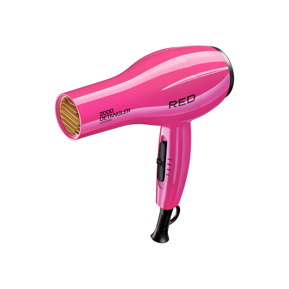RED by Kiss 2000 Detangler Ceramic Dryer - Pink