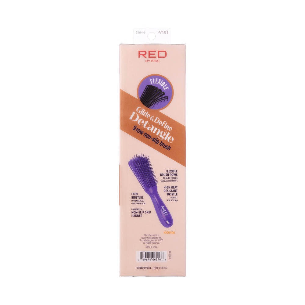 RED by Kiss Glide & Define Detangle Brush - Purple
