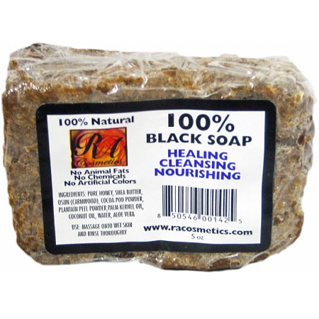 RA Cosmetics 100% African Black Soap 5 Oz.
