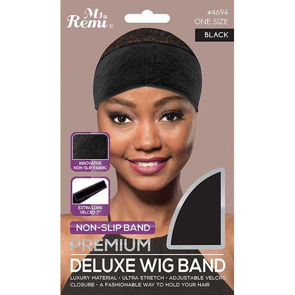 Ms. Remi Premium Deluxe Wig Band, Non-Slip -Black