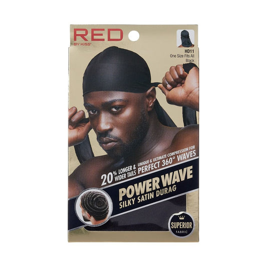 Power Wave Silky Satin Durag - Black