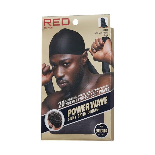 Power Wave Silky Satin Durag - Black