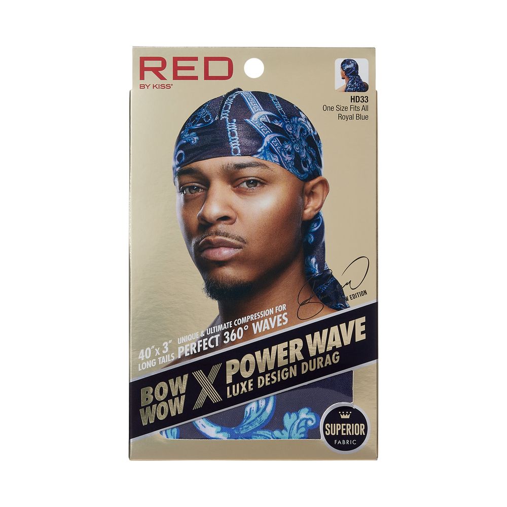 RED Luxe Durag Bow Wow X Power Wave - Royal Blue