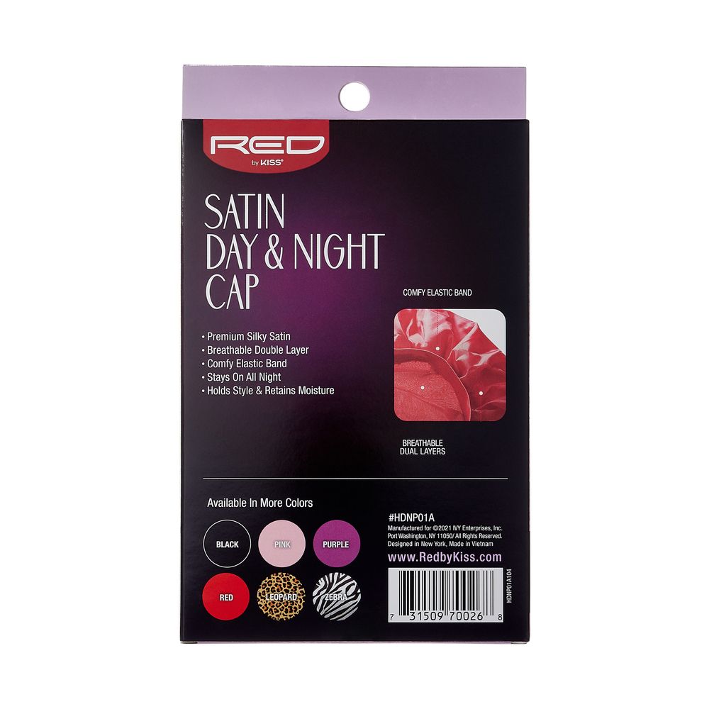 RED Satin Day & Night Cap