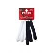 RED Ponytail Holder Medium 6pcs - Black & White