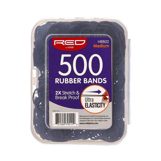 RED Rubber Bands Medium 500pcs - Black