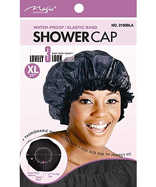Magic Shower Cap 21" X-Large Black