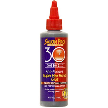 Salon Pro 30 Sec Super Hair Glue 4 oz (Black)
