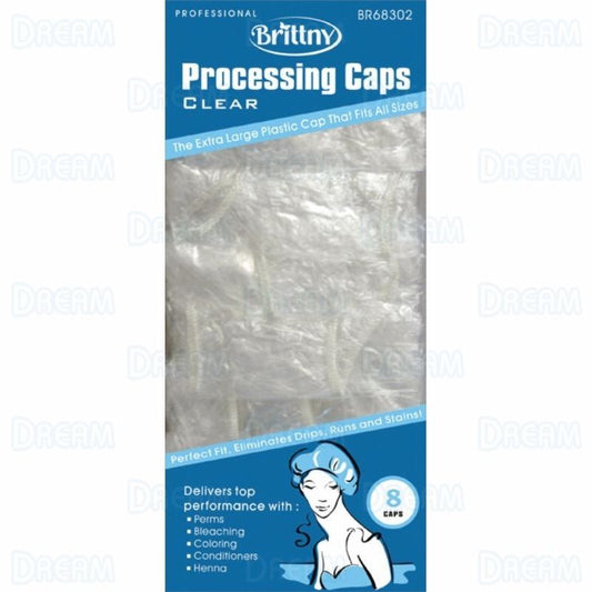 Brittny Processing Caps - Clear 8/Pk
