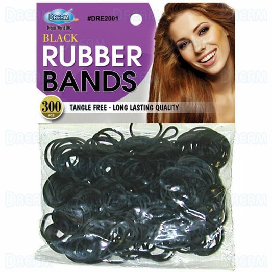 Dream World Rubber Bands Black - 300 Count