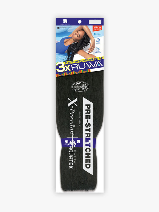 Sensationnel 3X Ruwa Pre-Stretched Water-Resistant Braiding Hair 24"