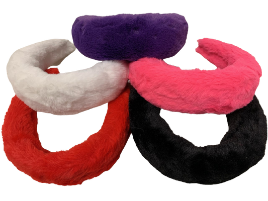 Fur Headband Solid Color