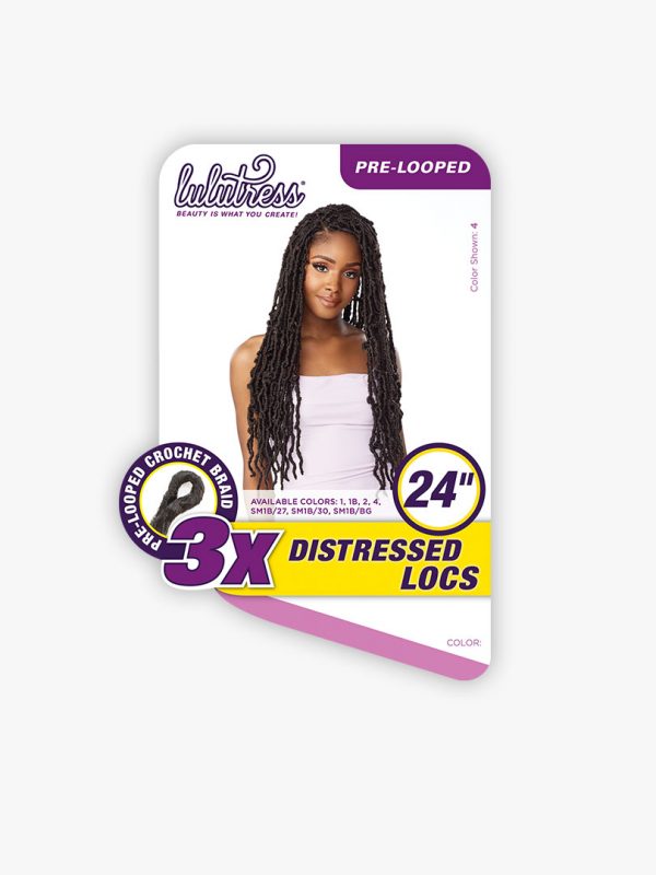 3X Distressed Locs 24"