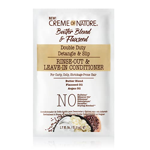 Creme of Nature Double Duty Detangle & Slip Rinse-Out & Leave-In Conditioner 1.7 oz