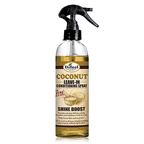 Difeel Coconut Leave-In Conditioning Spray Shine Boost 6 Fl. Oz.